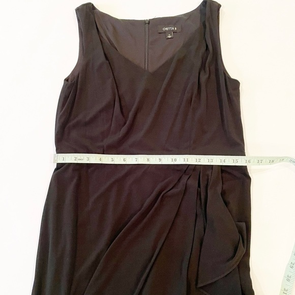 Chetta B Black Twist Sleeveless Cocktail Dress - Picture 5 of 13